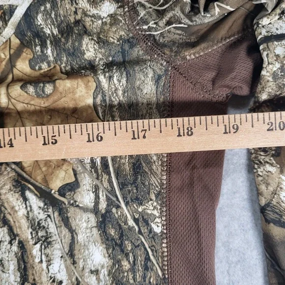 Realtree Long Sleeve Performance Hunting Tee Shirt Mens Small Black, Camo UPF 30 - Picture 8 of 16